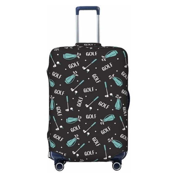 Kdxio Golf Bags And Balls Pattern Luggage Cover for Travel,Elastic and Durable,Fits 18-32 Inch,Anti-Scratch Suitcase Protector-No luggage included