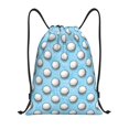 thumbnail image 1 of Kdxio Golf Balls 1 Print Drawstring Backpack Bag,Waterproof Draw String Back Sack, Gym Drawstring Bags Swim Bag For Unisex, 1 of 1