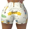 thumbnail image 1 of Kdxio Golf Icons And Golfer Print Workout Shorts for Women Seamless Soft Smooth Gym Yoga Scrunch Active Shorts, 1 of 5