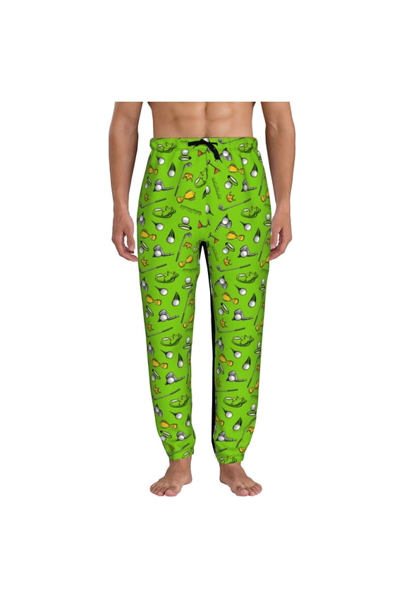Golf Sport Club Pattern Joggers,Sweatpants for Men with Pockets-Medium