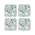 thumbnail image 1 of Kdxio Goose And Doodle Flowers Funny Coasters,4 Pcs Leather Coasters,Housewarming Gifts,Protect Furniture From Water Marks Scratch And Damage, 1 of 1