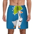 thumbnail image 1 of Kdxio Goose Holding An Umbrella Print Men'S Swim Trunks With Compression Liner 7 Inch Inseam Quick Dry Swim Shorts, 1 of 7