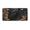 thumbnail image 1 of Kdxio Gothic Raven Portrait License Plate Car Front License Plate Car Decoration Car Accessories Front Tag Plate Standard Size, 1 of 8