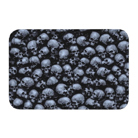 Kdxio Gothic Skull,16" x 24", Non-Slip Front Door Mats,Outdoor Welcome Mat Washable