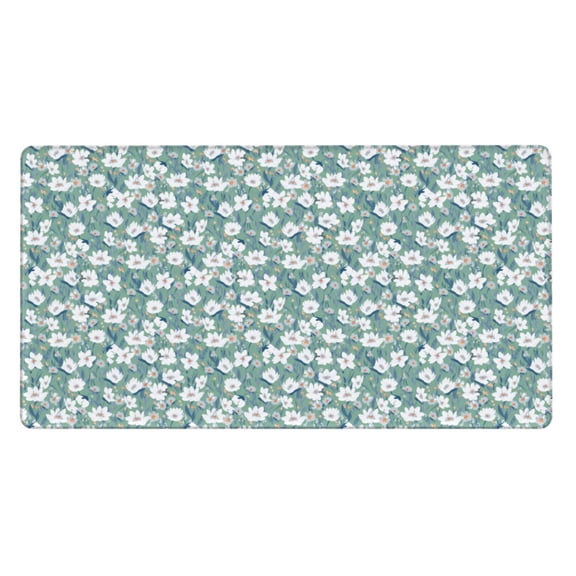 Kdxio Gouache Flowers Print Large Gaming Mouse Pad,Non-Slip Base,Water Resist Keyboard Pad for Gamer,Office & Home,29.5 x 15.8 in