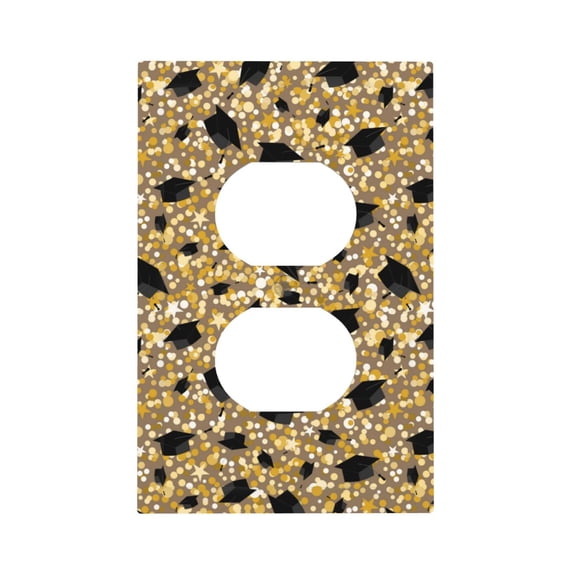 Kdxio Graduation Hats3 Decorator Light Switch or Receptacle Outlet Wall Plate Decorator Wall Plate Child Safe Outlet Cover-Style S
