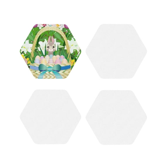 Kdxio Graphic Easter Easter Basket Funny Coasters,4 Pcs Leather Coasters,Housewarming Gifts,Protect Furniture From Water Marks Scratch And Damage