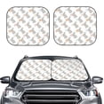 thumbnail image 1 of Kdxio Gray Rabbit Print 2-Piece Sun Shade Front Windshield - Foldable Car Front Window Sunshades for Most Sedans SUV Truck, 1 of 6