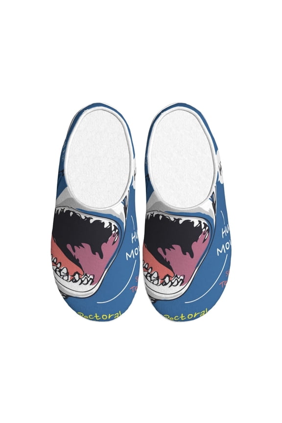 Great White Shark Women's Men's Slippers Plush Slip-On House Slipper for Winter Indoor Soft Cushion Non-slip Fluffy Slides Slippers-8