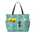 thumbnail image 1 of Kdxio Great White Shark for Beach Bag for Women Large Beach Tote Bag Waterproof Sandproof Swim Bag with Zipper Pockets Beach Vacation Travel, 1 of 6