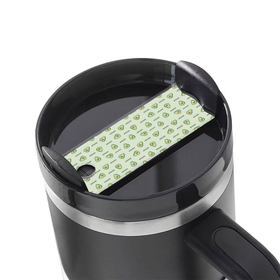 Kdxio Green Avocado Name Plate Compatible Stanley Cups Name Tag Acrylic Nameplate Tumbler Lid Topper for Cup Accessories