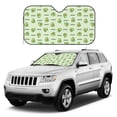 thumbnail image 1 of Kdxio Green Avocado Print Windshield Sun Shade, Foldable Sun Blocker for Car,Truck,SUV Automotive Interior Sun Protection,Reflective Shade for Front Windshield(Medium), 1 of 7