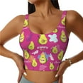 thumbnail image 1 of Kdxio Green Avocado Print Workout Crop Tank Top for Women Racerback Yoga Tank Tops Athletic Sports Shirts Exercise Undershirts, 1 of 9
