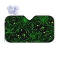thumbnail image 1 of Kdxio Green Bright Web with Spiders Print Front Windshield Sun Shade,Folding Auto Sunshade for Car Truck SUV-Medium, 1 of 7
