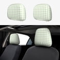 thumbnail image 1 of Kdxio Green Checkboard Pattern Print 2 Piece Car Head Rest Covers Set Auto Front/Rear Seats Headrest Cover Universal Fit Most Cars,Sedan, SUV, 1 of 9