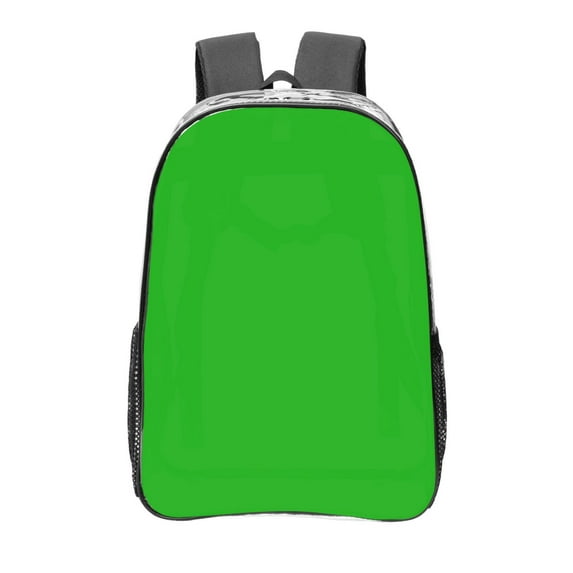 Kdxio Green Clear Backpack, Transparent Bookbag for School for Women Men, Capacity Clear Bag for College, Travel