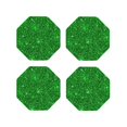 thumbnail image 1 of Kdxio Green Glitter Funny Coasters,4 Pcs Leather Coasters,Housewarming Gifts,Protect Furniture From Water Marks Scratch And Damage, 1 of 1