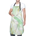 thumbnail image 1 of Kdxio Green And Gold Abstract Marble Apron with Pockets Adjustable Kitchen Aprons for Men Women Waterproof Aprons for Cooking,Drawing,Crafting, Baking Household Cleaning, 1 of 1