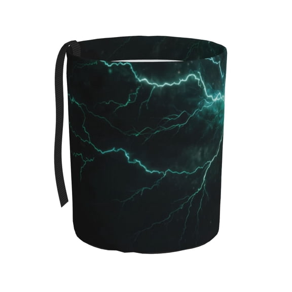 Kdxio Green Lightning Flash Car Trash Can Garbage Car Accessories Trash Can Car Waste Bin for for Driver and Passenger Any Vehicle