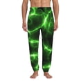 thumbnail image 1 of Kdxio Green Lightning Pattern Joggers,Sweatpants for Men with Pockets-Large, 1 of 5