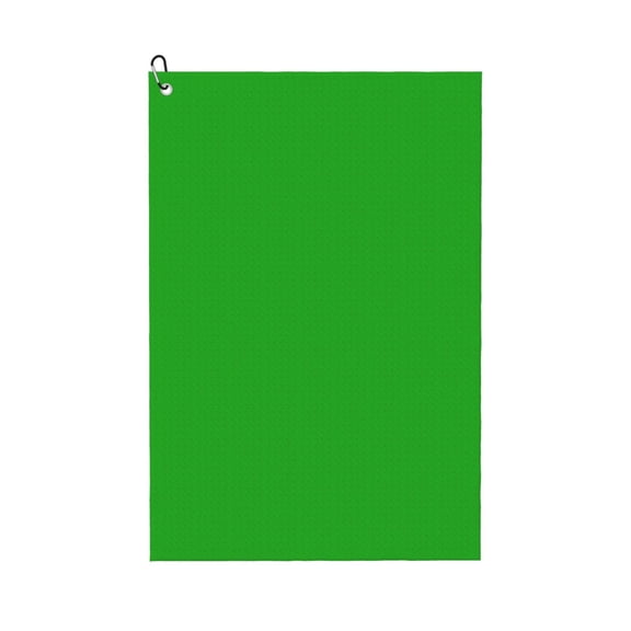 Kdxio Green Pattern Golf Towel (24" X 16") with Carabiner Clip - The Convenient Golf Cleaning Towel