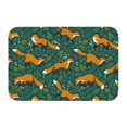 Kdxio Green Plants with Fox,16" x 24", NonSlip Front Door Mats,Outdoor