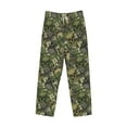 thumbnail image 1 of Kdxio Green Skulls Print Men's Sleep Pajama Pant Lounge Pants with Pockets, 1 of 8