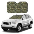 thumbnail image 1 of Kdxio Green Skulls Print Windshield Sun Shade, Foldable Sun Blocker for Car,Truck,SUV Automotive Interior Sun Protection,Reflective Shade for Front Windshield(Small), 1 of 7