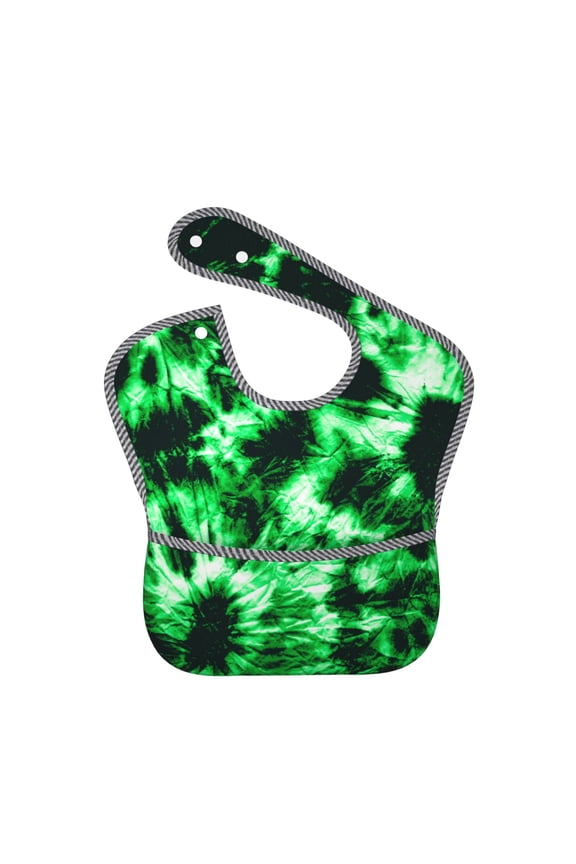 Green Tie Dye Bibs For Babies, Baby Bibs for Eating, Toddler Bibs, Waterproof Bibs, Feeding Bibs, for Toddlers, Boys, Girls
