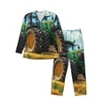 thumbnail image 1 of Kdxio Green Tractor Field Men’s Pajama Set Pajamas For Men 2 Piece PJ Set with Men Pajama Pants and Long Sleeve T-Shirt Lounge Set-XX-Large, 1 of 7