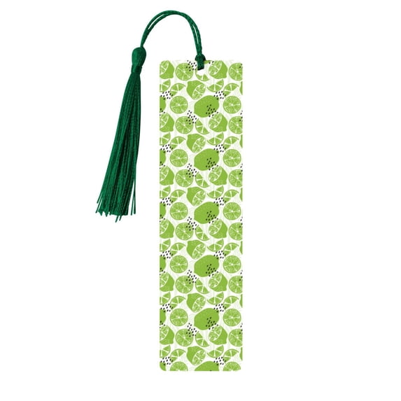 Kdxio Green Various Lemons Print Metal Tassel Bookmarks,Perfect Gift for Art Lovers and Bookworms Metal Bookmarks for Women