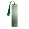 thumbnail image 1 of Kdxio Green White Christmas Tree Lumberjack Plaid Print Metal Tassel Bookmarks,Perfect Gift for Art Lovers and Bookworms Metal Bookmarks for Women, 1 of 8