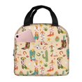 thumbnail image 1 of Kdxio Groovy American Western Footwear Print Insulated Lunch Bag,Reusable Tote Lunch Box for Women Men,Leakproof Cooler Lunch Bags for Work Office Travel Picnic, 1 of 6
