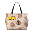 thumbnail image 1 of Kdxio Groovy Disco Pumpkin for Beach Bag for Women Large Beach Tote Bag Waterproof Sandproof Swim Bag with Zipper Pockets Beach Vacation Travel, 1 of 7