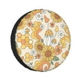 thumbnail image 1 of Kdxio Groovy Hippie Flower Mushrooms for Tire Cover Wheel Protectors Tyre Covers Weatherproof Wheel Covers Universal Fit for Trailer Rv SUV Truck Camper Travel Trailers 16 inch, 1 of 8