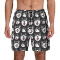 thumbnail image 1 of Kdxio Husky Print Men's Swim Trunks with Compression Liner 7 Inch Inseam Quick Dry Swim Shorts, 1 of 7