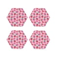 thumbnail image 1 of Kdxio Haear Strawberry Funny Coasters,4 Pcs Leather Coasters,Housewarming Gifts,Protect Furniture from Water Marks Scratch and Damage, 1 of 8