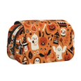 thumbnail image 1 of Kdxio Halloween 2 for Double Compartment Pen Case Oxford Organizer with Zipper Pockets for Students Artists, 1 of 7