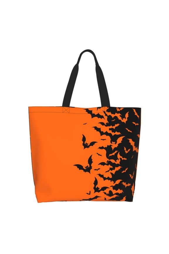 Halloween Bats Casual Tote Bags Women Big Capacity Shoulder Bag for Women Travel Shoulder Bags Handbags