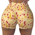 thumbnail image 1 of Kdxio Halloween Elements Print Workout Shorts for Women Seamless Soft Smooth Gym Yoga Scrunch Active Shorts, 1 of 9