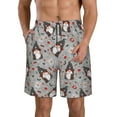 thumbnail image 1 of Kdxio Halloween Gnome Pattern Mens Casual Shorts - Drawstring Summer Beach Sports Shorts for Men, 1 of 1