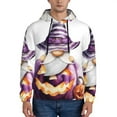 thumbnail image 1 of Kdxio Halloween Gnome With Pumpkins Print Mens Casual Hooded Collar Drawstring Hoodies Pullover Sweatshirts Casual Long Sleeve Shirts-Medium, 1 of 7