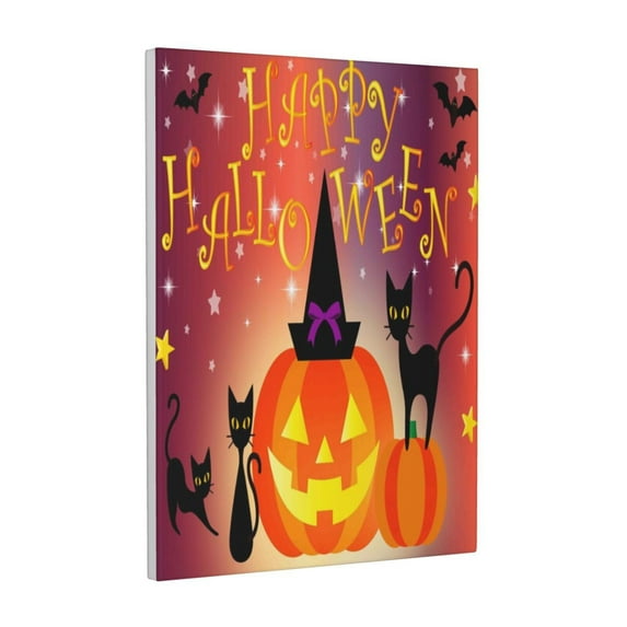 Kdxio Halloween Pattern Canvas Wall Art 12x16 Inches - Waterproof HD Print Solid Wood Frame for Living Room & Bathroom,Vertical
