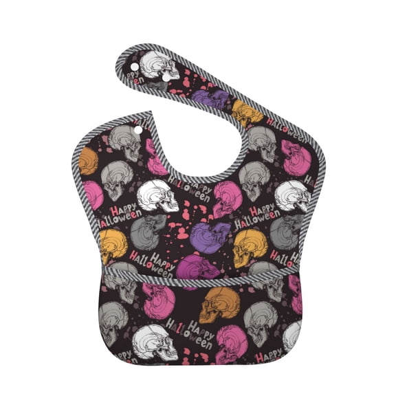 Kdxio Halloween Skeleton Bibs For Babies, Baby Bibs for Eating, Toddler Bibs, Waterproof Bibs, Feeding Bibs, for Toddlers, Boys, Girls