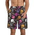 thumbnail image 1 of Kdxio Halloween Skeleton Pattern Mens Casual Shorts - Drawstring Summer Beach Sports Shorts for Men, 1 of 9