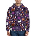 thumbnail image 1 of Kdxio Halloween Sweet Candy Print Mens Casual Hooded Collar Drawstring Hoodies Pullover Sweatshirts Casual Long Sleeve Shirts-Medium, 1 of 7