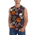 thumbnail image 1 of Kdxio Halloween With Skull for Men's Muscle T-shirt,Sleeveless for Workout Running Athletic Gym Lounge Casual, 1 of 5