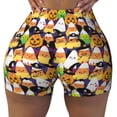 thumbnail image 1 of Kdxio Halloween1 Print Workout Shorts for Women Seamless Soft Smooth Gym Yoga Scrunch Active Shorts, 1 of 5