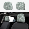 thumbnail image 1 of Kdxio Hand Drawn Chickens Pattern Print 2 Piece Car Head Rest Covers Set Auto Front/Rear Seats Headrest Cover Universal Fit Most Cars,Sedan, SUV, 1 of 9