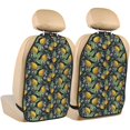 thumbnail image 1 of Kdxio Hand Drawn Citrus Fruits Elegant Lemons Print 2 Pack Car Kick Mat Seat Cover Back Protector Mat with Pockets for Organizer Backseat Protector and Storage Anti Kick Pad for Vehicles, 1 of 1